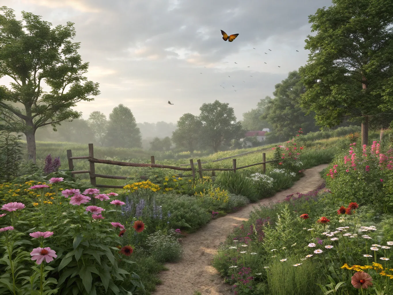 Naturnära landsbygdsträdgård